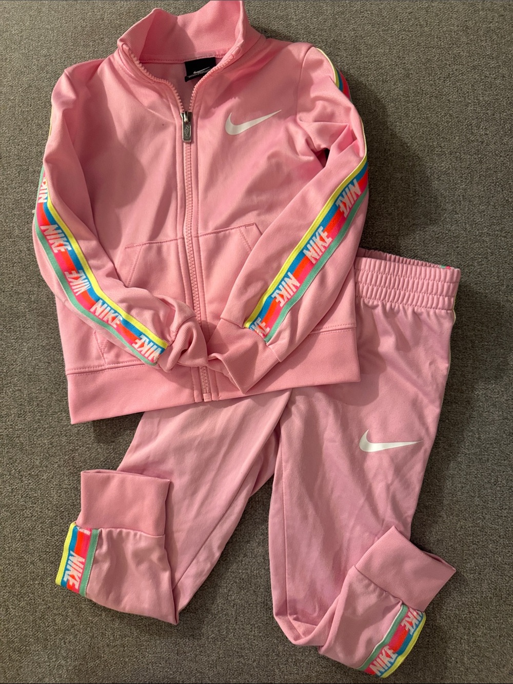 3/$15- Nike Kids' Pink Logo Track Jacket & Joggers Set